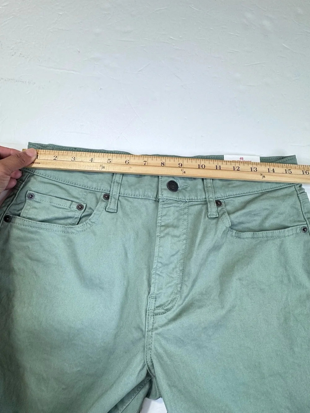 NWT Lucky Brand 410 Athletic Straight Stretch Jeans Men 30x30 Sage Green Cotton